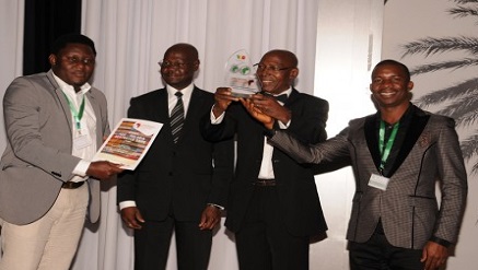 Chris Uwaje (FNCS) – Chairman of Mobile Software Solutions (third left) showing the award with his team